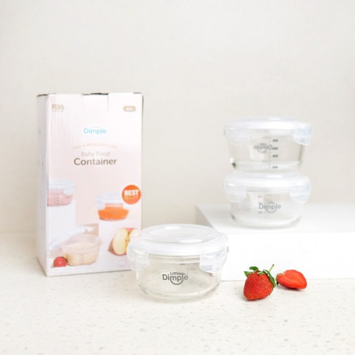 Little Dimple Baby Food Container Kontainer Mpasi 3pcs x 240ml
