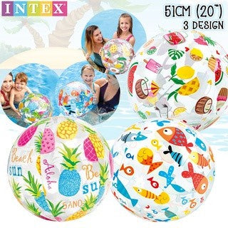 Mainan anak Bola Pantai Lively Print Beach Balls 51 cm INTEX