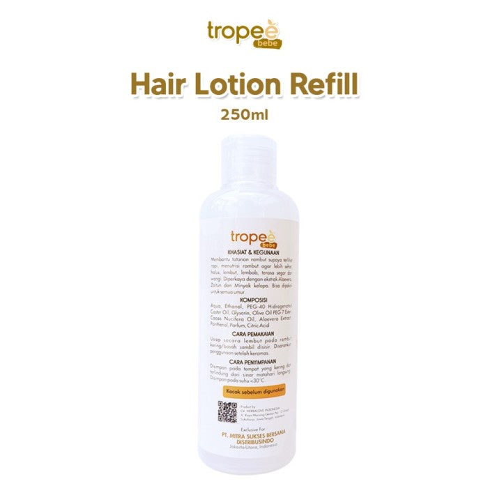 Tropee Bebe - Lotion Rambut (Hair Lotion) Refill 250 ml