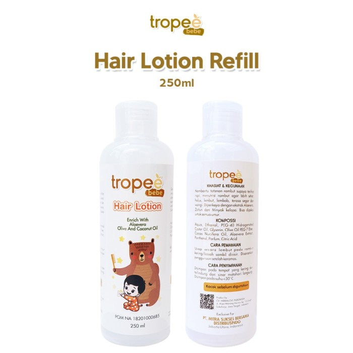 Tropee Bebe - Lotion Rambut (Hair Lotion) Refill 250 ml