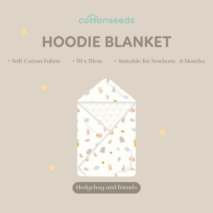 Cottonseeds Hoodie Blanket Selimut Bayi Tutup Kepala