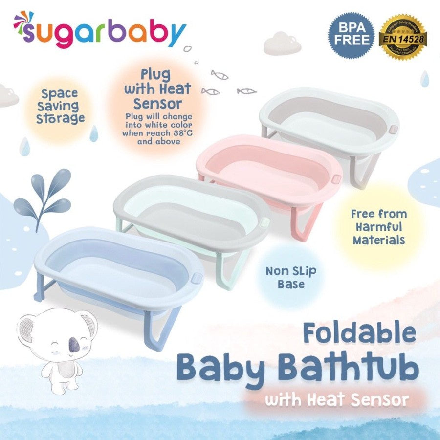 SUGAR BABY Foldable Baby Bathtub with Heat Sensor F76 / bak mandi bayi TANPA BANTAL