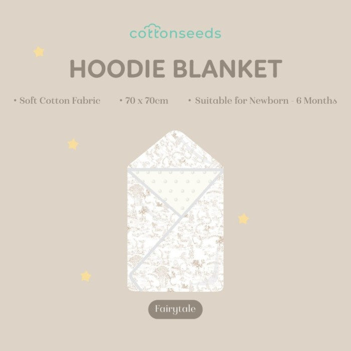 Cottonseeds Hoodie Blanket Selimut Bayi Tutup Kepala