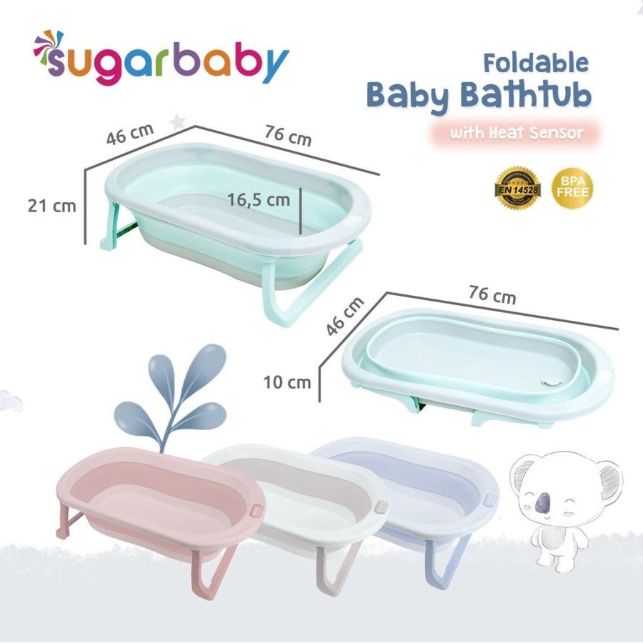 SUGAR BABY Foldable Baby Bathtub with Heat Sensor F76 / bak mandi bayi TANPA BANTAL