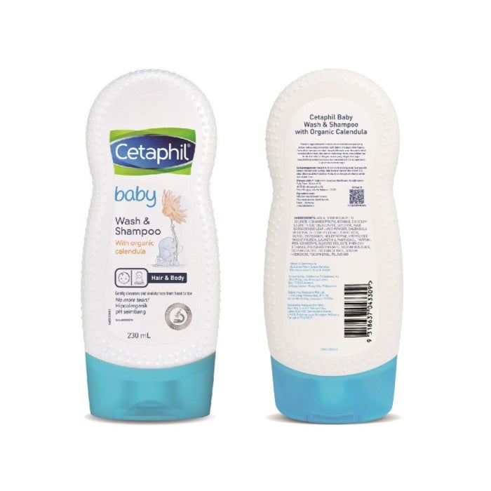 Cetaphil Gentle Baby Wash Shampoo Glycerin / Calendula 230ml / 400ml