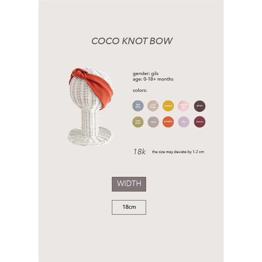 Cocopop Baby COCO KNOT BOW ( Bandana Simpul Polos Katun Bayi Cotton