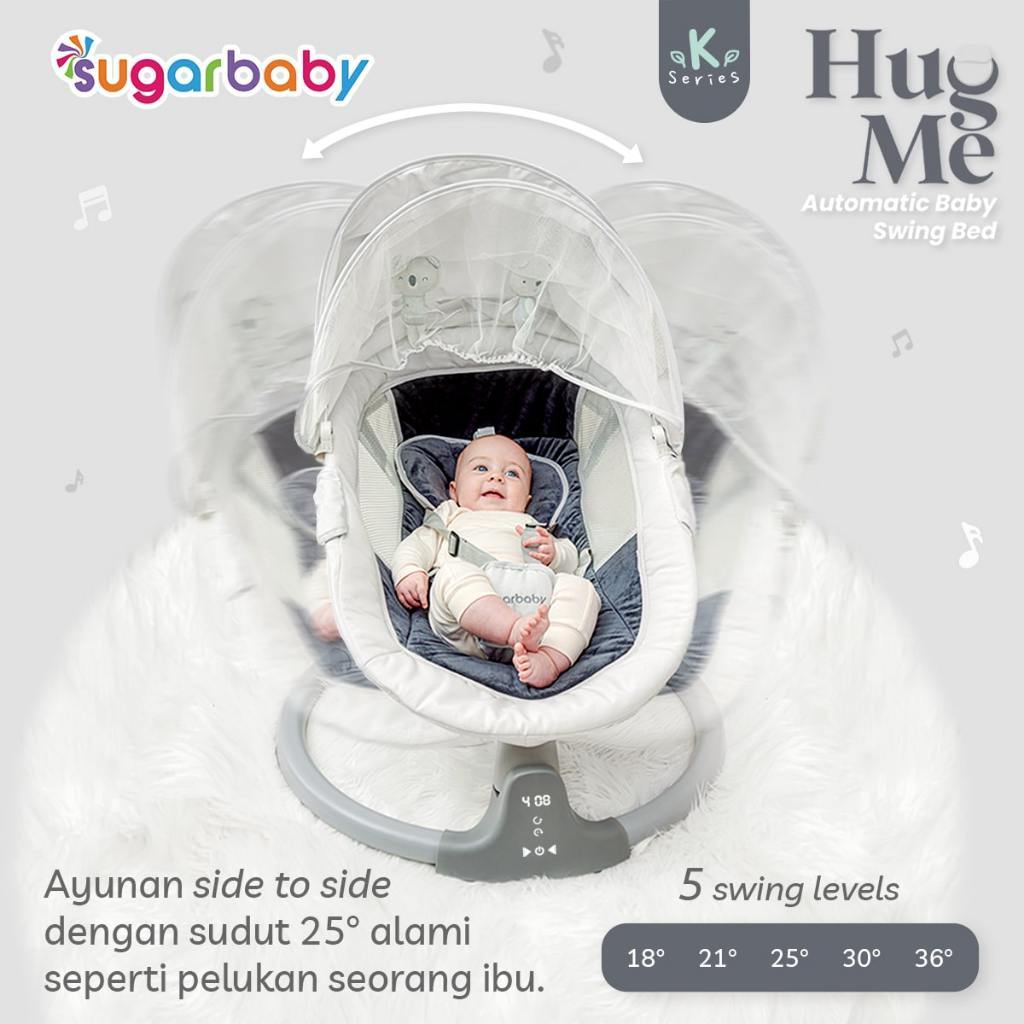 SUGAR BABY Hug Me Automatic Baby Swing Bed / Ayunan Bayi / K series with Table