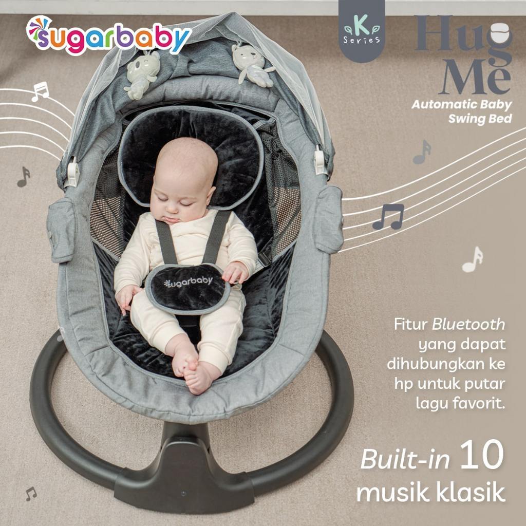 SUGAR BABY Hug Me Automatic Baby Swing Bed / Ayunan Bayi / K series with Table