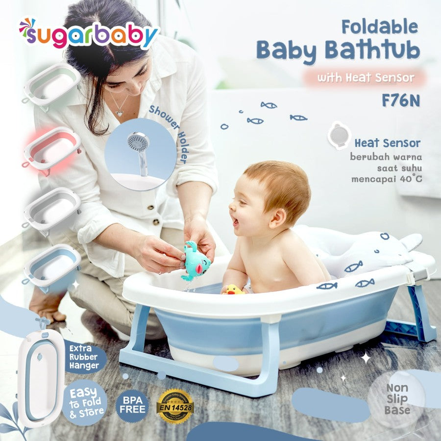SUGAR BABY Foldable Baby Bathtub with Heat Sensor F76 / bak mandi bayi TANPA BANTAL