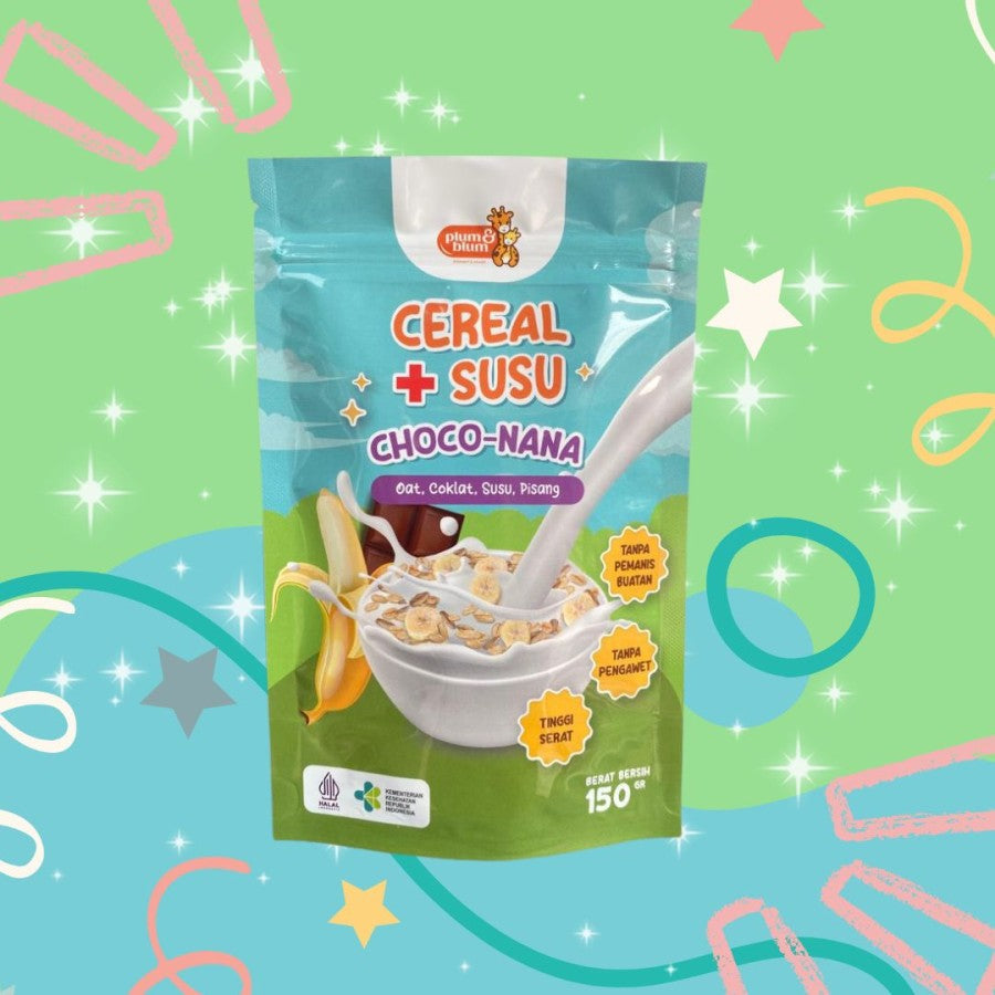 Plum & Blum Cereal Buah / Susu Mpasi Pisang Apel Kurma BB Booster Sereal
