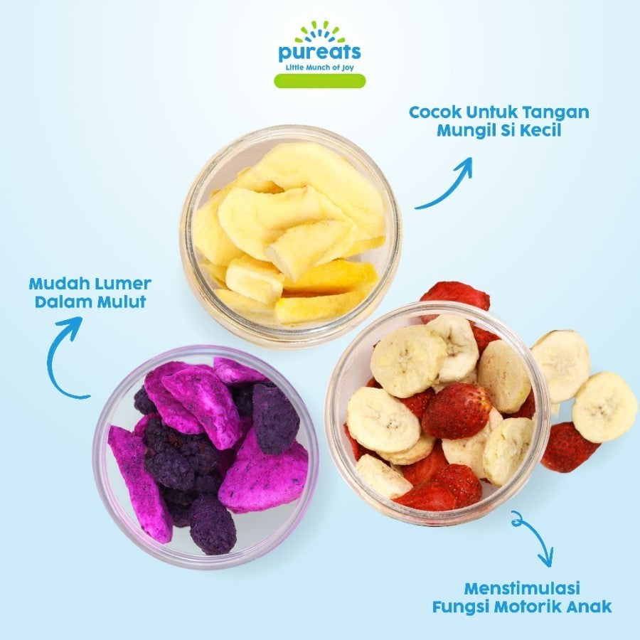 Pureats Freeze Dried Fruits - Snack Buah Kering Balita