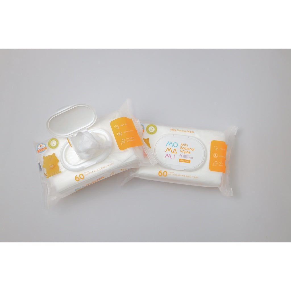 Momami Baby Antibacterial Wipes - Tisu Basah Anti Bakteri Bayi 10s 30s 60s
