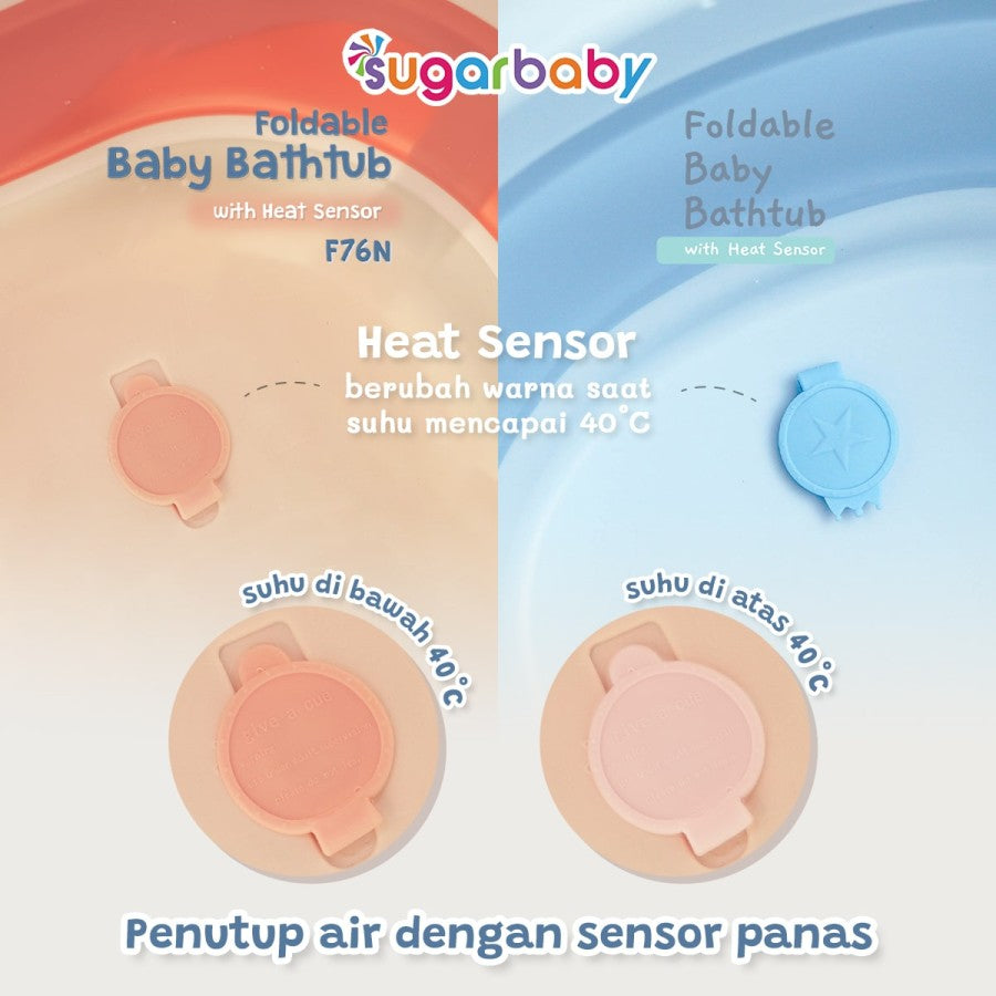 SUGAR BABY Foldable Baby Bathtub with Heat Sensor F76 / bak mandi bayi TANPA BANTAL
