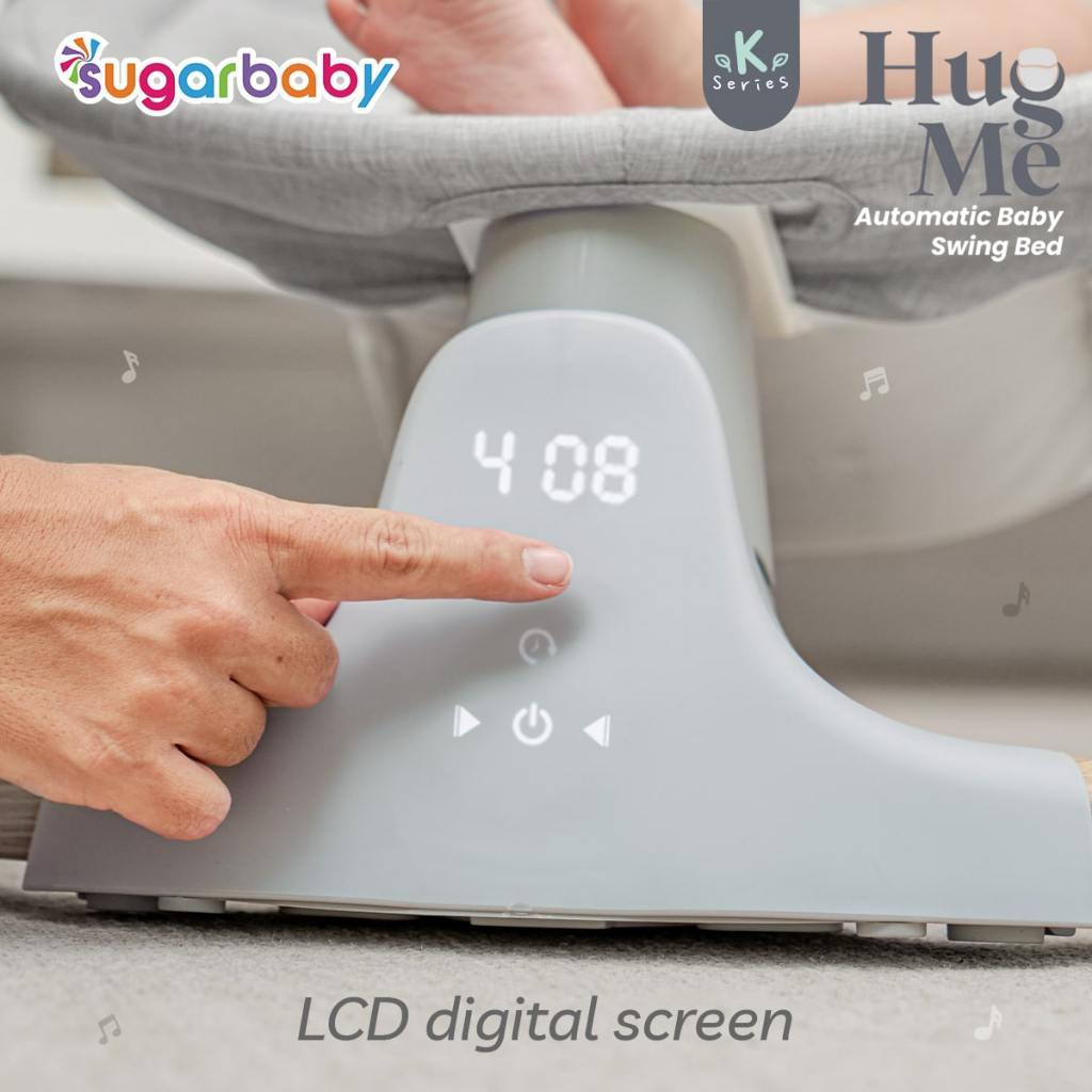 SUGAR BABY Hug Me Automatic Baby Swing Bed / Ayunan Bayi / K series with Table