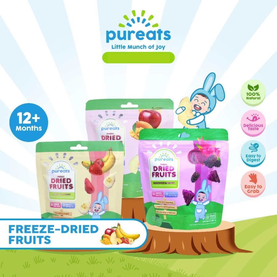 Pureats Freeze Dried Fruits - Snack Buah Kering Balita