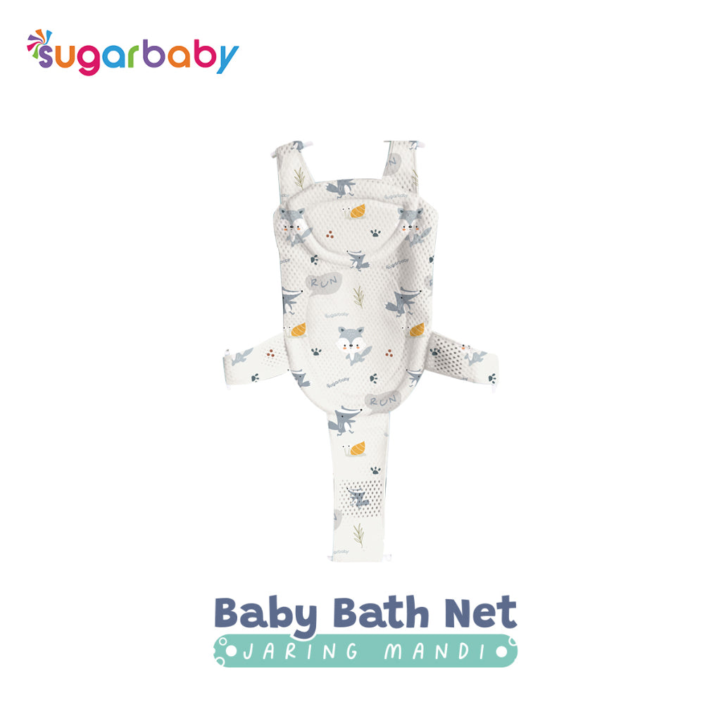 SUGAR BABY Baby Bath Net / Jaring Mandi Bayi Bantal Mandi Bayi dan Jaring Alas Duduk Bak Mandi Bayi