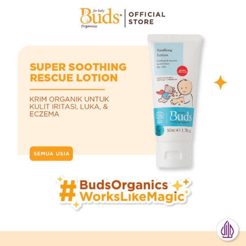 Buds Organics Super Soothing Rescue Lotion - Lotion Iritasi Luka - 50 ML