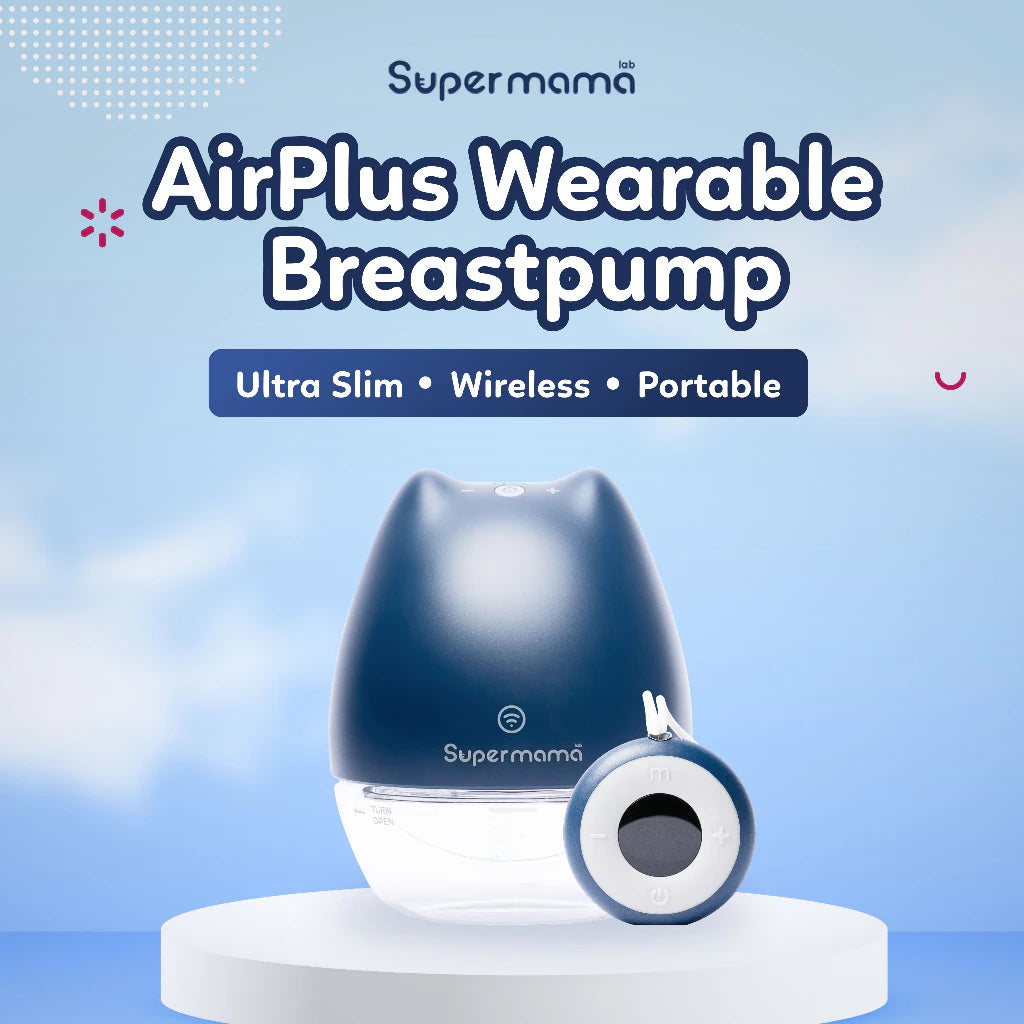 Pompa Asi Elektrik Portable Handsfree Super Slim & Tanpa Kabel No.1 Indonesia | Portable, Wearable, Electric Breast Pump, Pumping Asi | Airplus by Supermama Lab