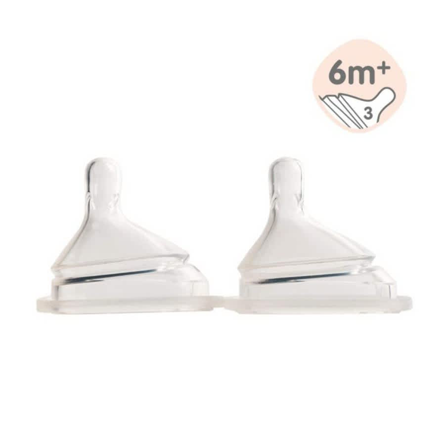 Hegen Teat (Extra Slow/Slow/Med/Fast/Thick) Flow Nipple Botol Hegen (2-pack)