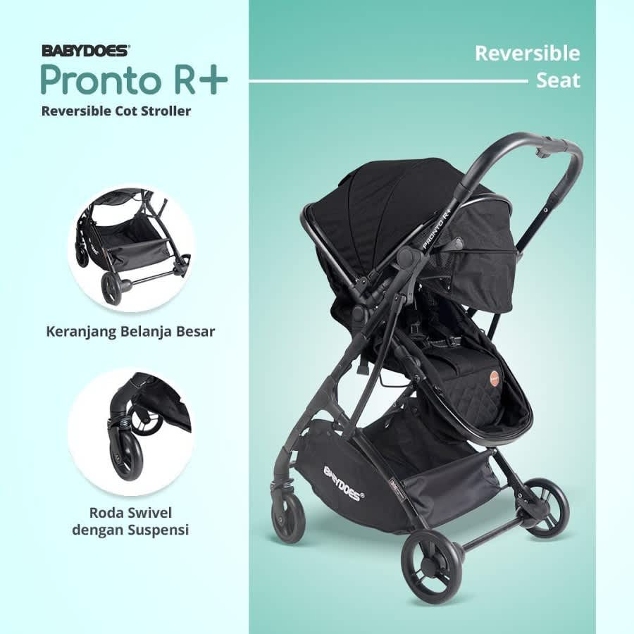 BABYDOES STROLLER CH 2252 PRONTO R + REVERSIBLE COT STROLLER