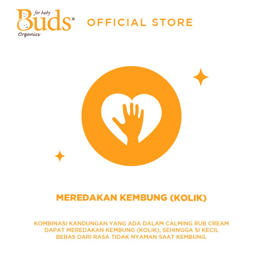 Buds Organics Calming Tummy Rub Cream - Penghangat Pereda Kolik 30Ml