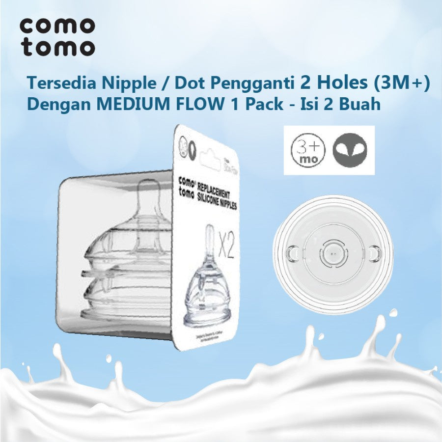 Comotomo Replacement Nipple Twin Pack