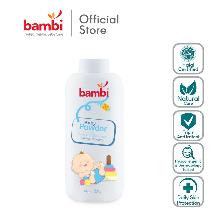 BAMBI Baby Powder Bedak Bayi 250 g