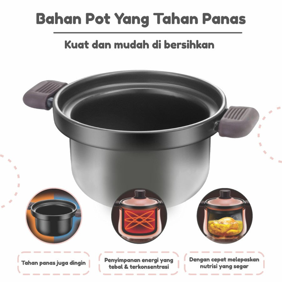 Emily Slow Cooker Claypot 0.8L / Baby & Family Food Maker