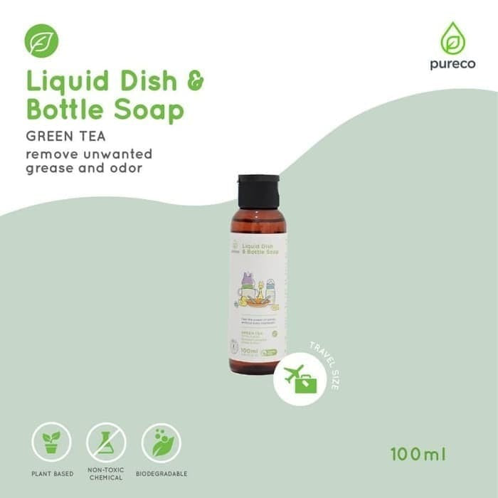 Pureco Liquid Dishsoap LIQUID DISH & BOTTLE SOAP 100ml, 500ml, 1450ml Sabun Cuci Botol