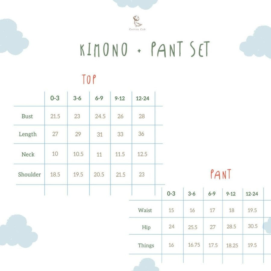Cotton Cub Kimono Pant Set