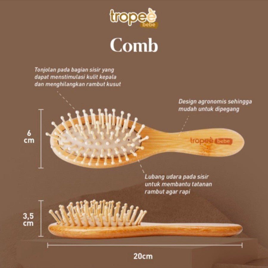 Tropee Bebe Bamboo Premium Hair Comb