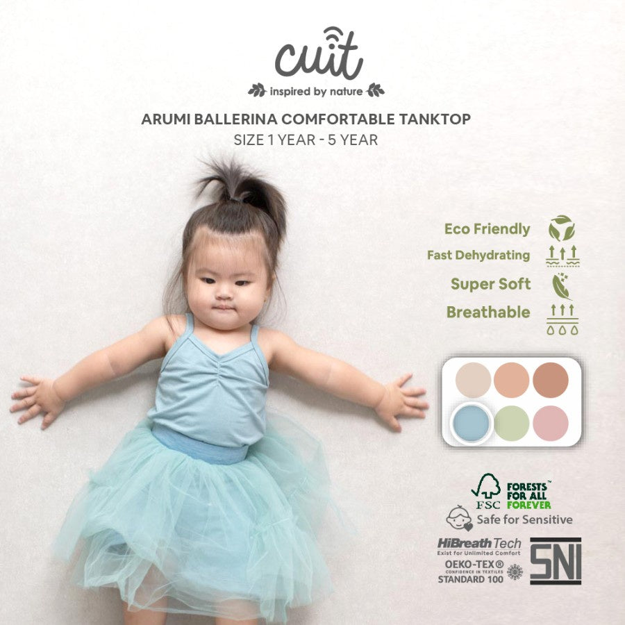 CUIT Baby 1 - 5 Tahun Arumi Tanktop Ballet Aina Tutu Skort ( Rok Celana)