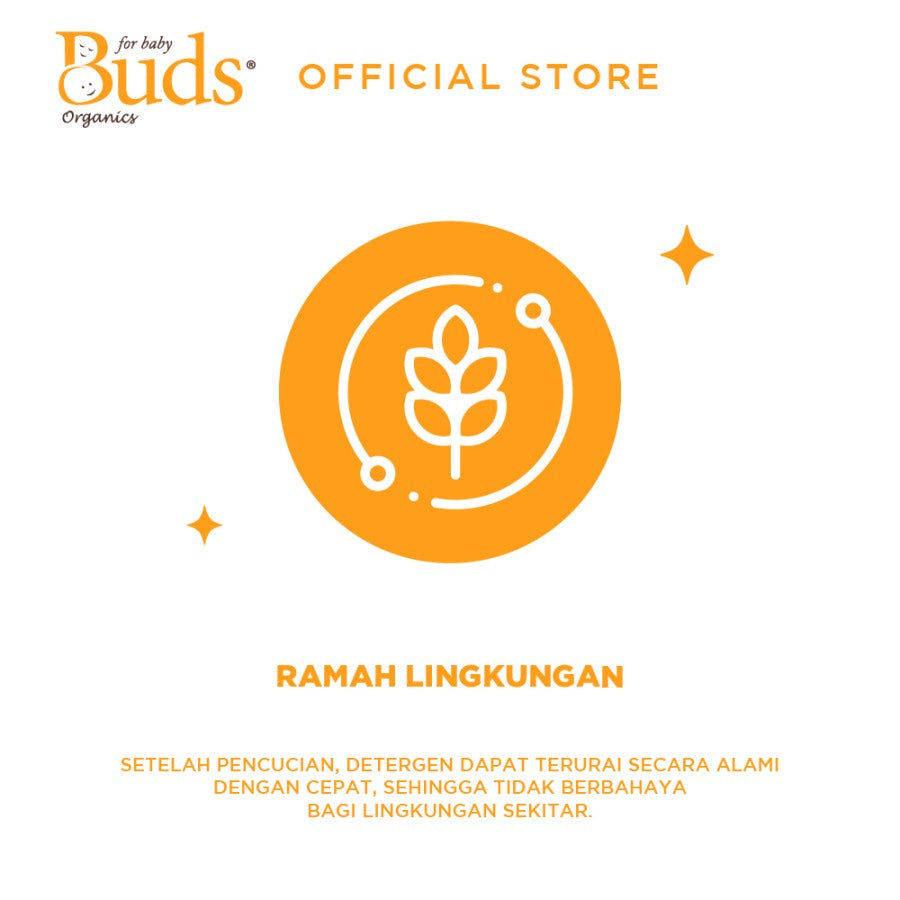 Buds Organics Baby Safe Laundry Detergent - Deterjen Pakaian Bayi Anak 1000Ml