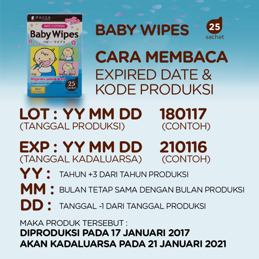 Dacco Baby Wipes Isi 25 Sachet