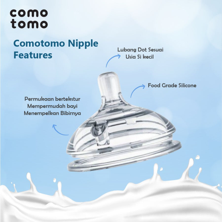 Comotomo Replacement Nipple Twin Pack