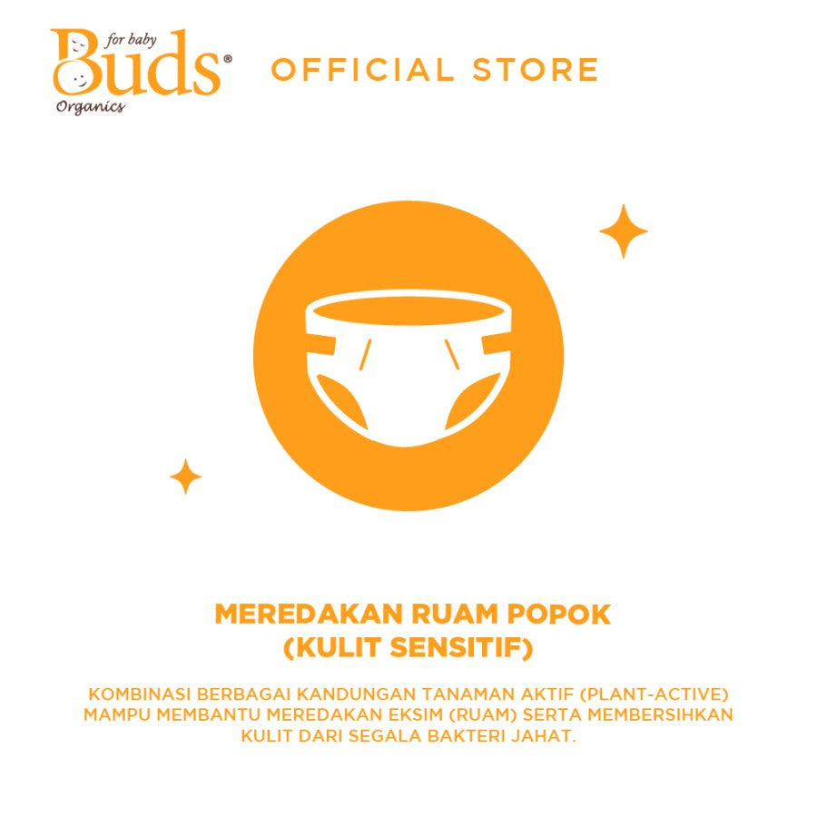 Buds Organics Nappy Time Soothing Cream - Lotion Ruam Popok Bayi 50Ml