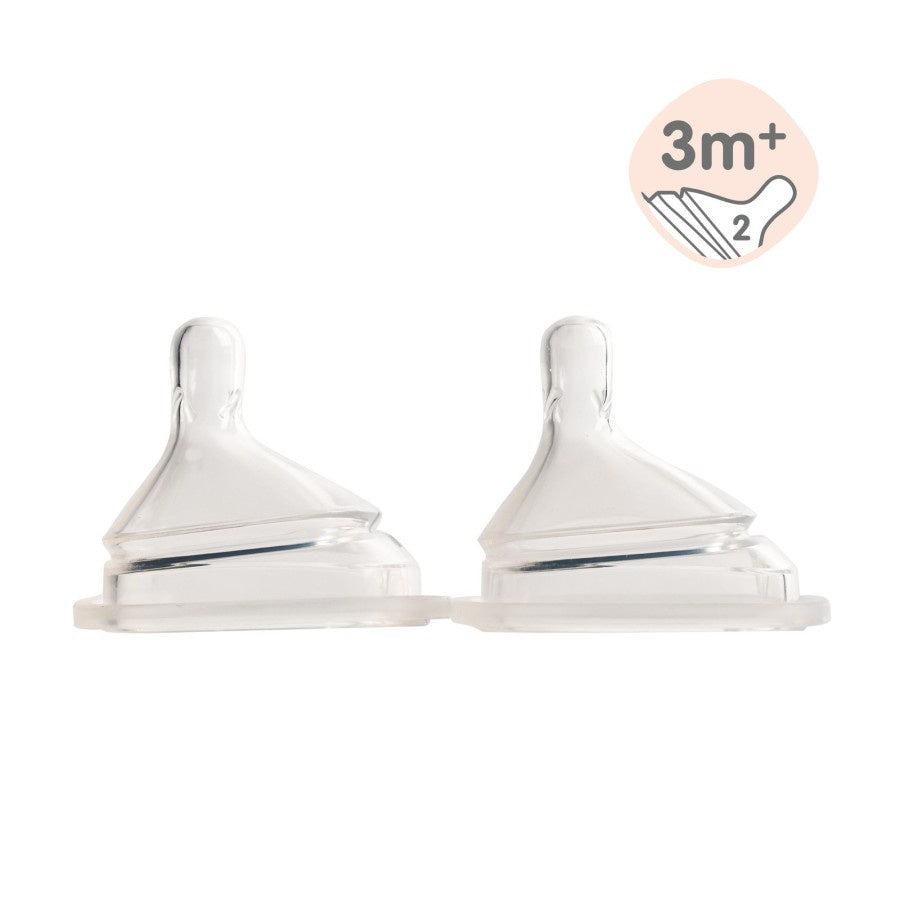 Hegen Teat (Extra Slow/Slow/Med/Fast/Thick) Flow Nipple Botol Hegen (2-pack)