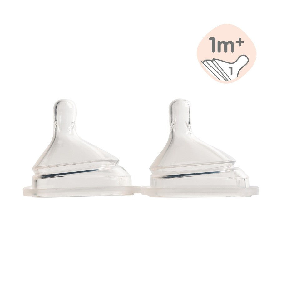 Hegen Teat (Extra Slow/Slow/Med/Fast/Thick) Flow Nipple Botol Hegen (2-pack)