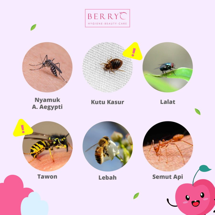 BerryC Buh Bye Bugs Mosquito Repellent dengan Antibacterial Spray 30ML