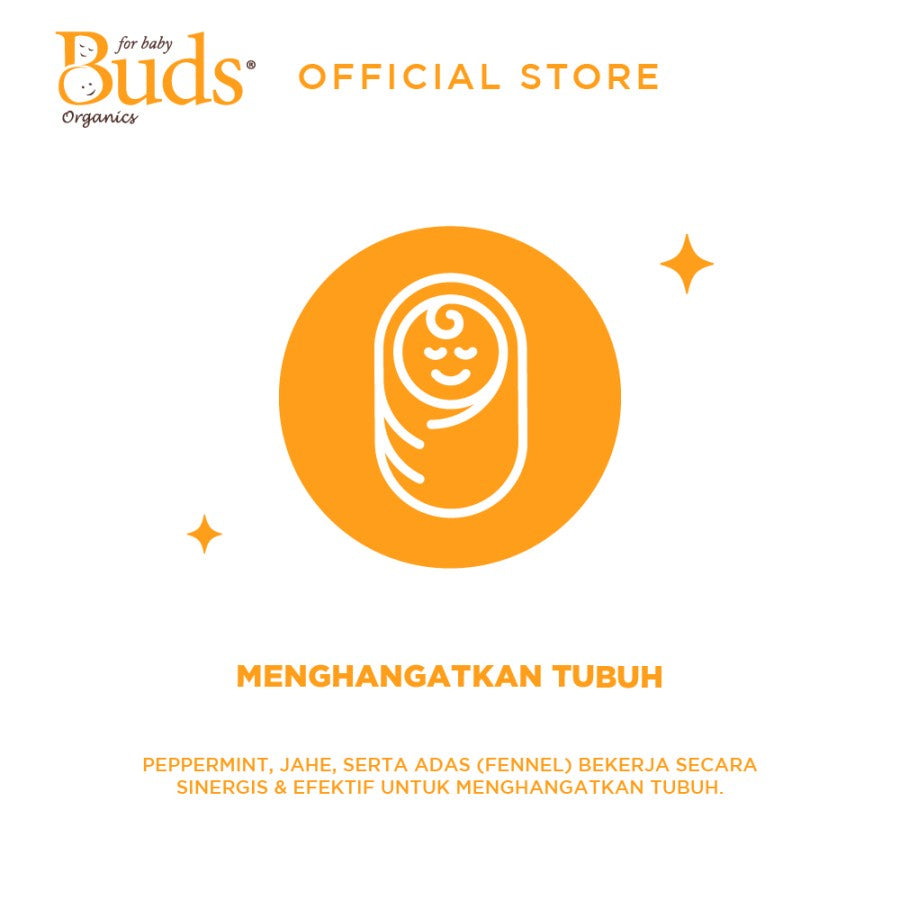 Buds Organics Calming Tummy Rub Cream - Penghangat Pereda Kolik 30Ml