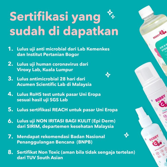 Berryc Sanitizer Spray Active Sanitizer Water Disinfectant