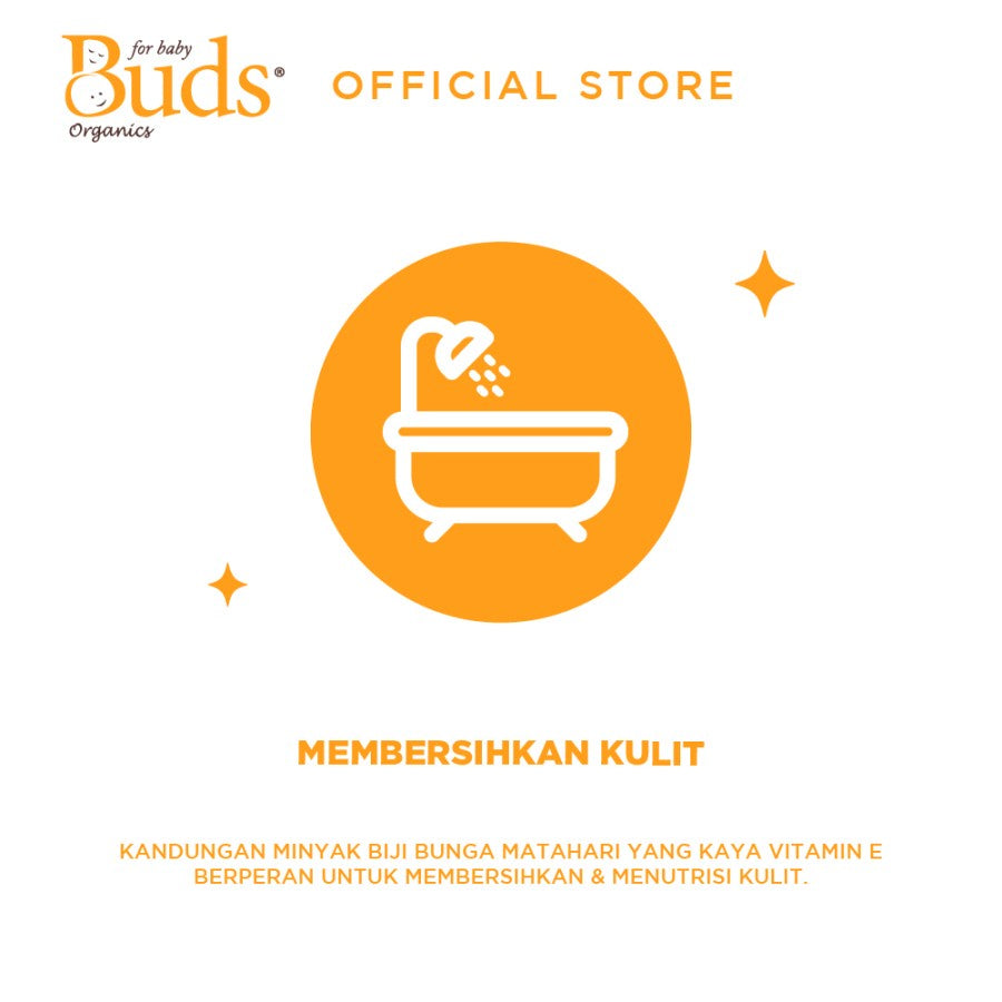 Buds Organics Everyday Head To Toe Cleanser - Sabun Sampo Mandi Kulit - 225 ML