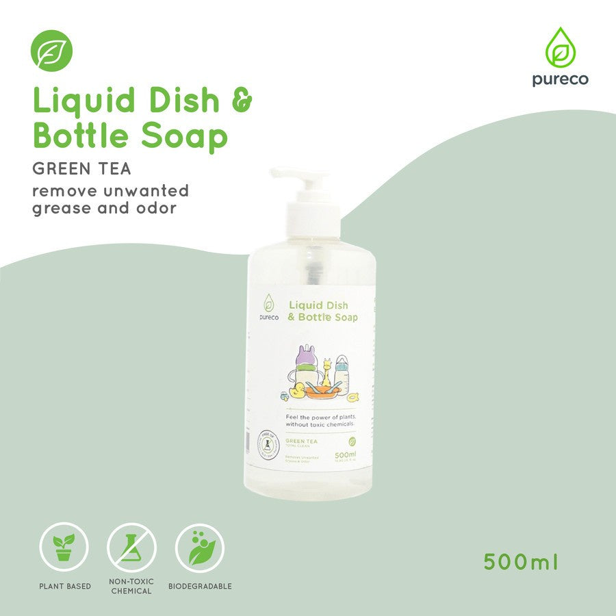 Pureco Liquid Dishsoap LIQUID DISH & BOTTLE SOAP 100ml, 500ml, 1450ml Sabun Cuci Botol