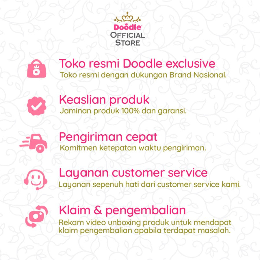 Minyak Telon Doodle 100ml wangi greentea untuk bayi dan anak