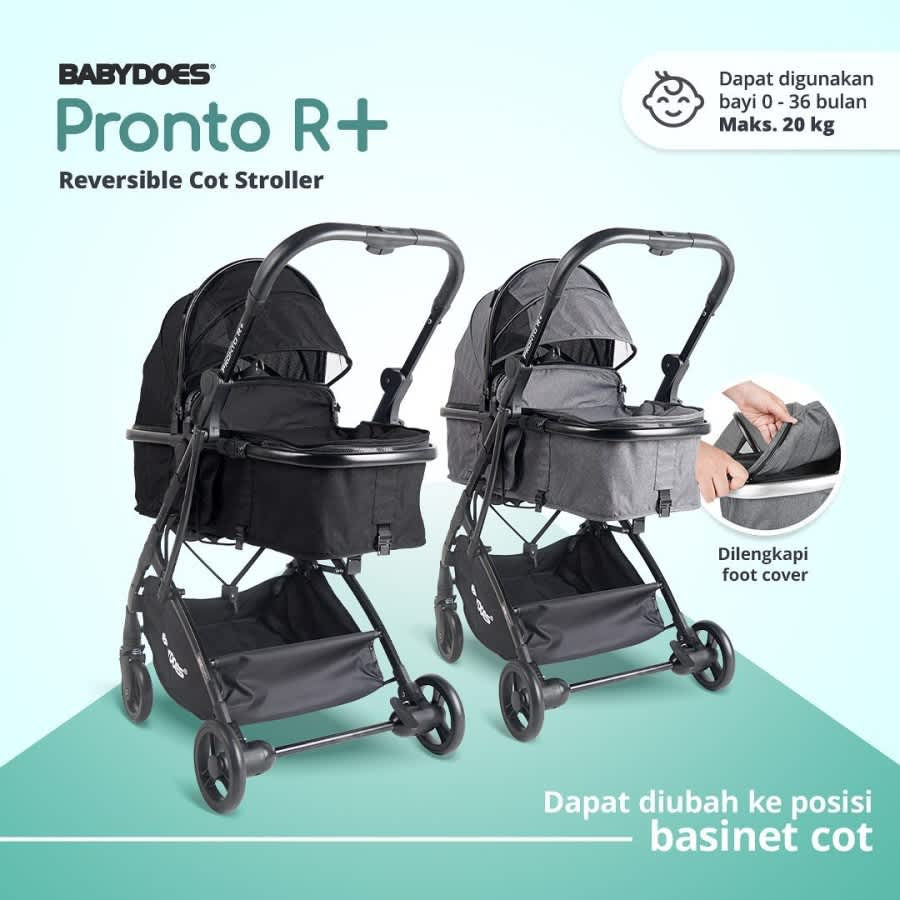 BABYDOES STROLLER CH 2252 PRONTO R + REVERSIBLE COT STROLLER