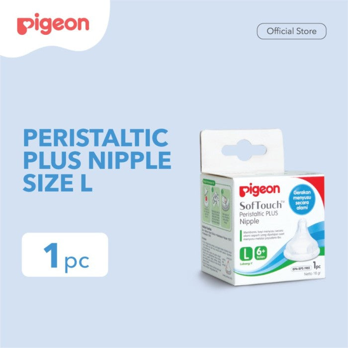 PIGEON Dot Peristaltic Plus Size SS, S, M, L, XL Isi 1 Pcs | Dot Bayi Wide Neck