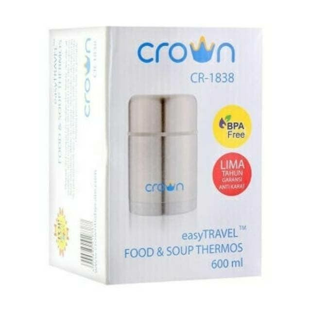 Termos Bubur , easy Travel Food Jar , CROWN CR-1838
