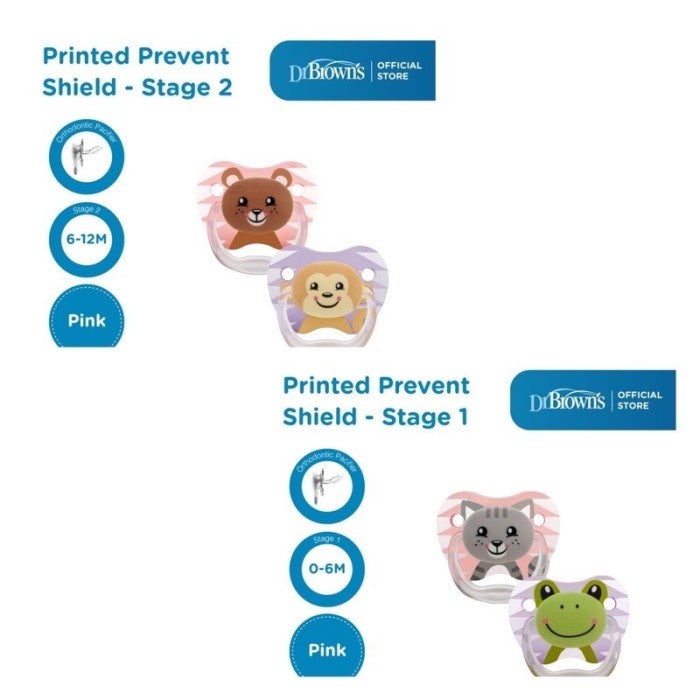 Dr Brown Prevent Shield Pacifier Stage 1/2 Empeng