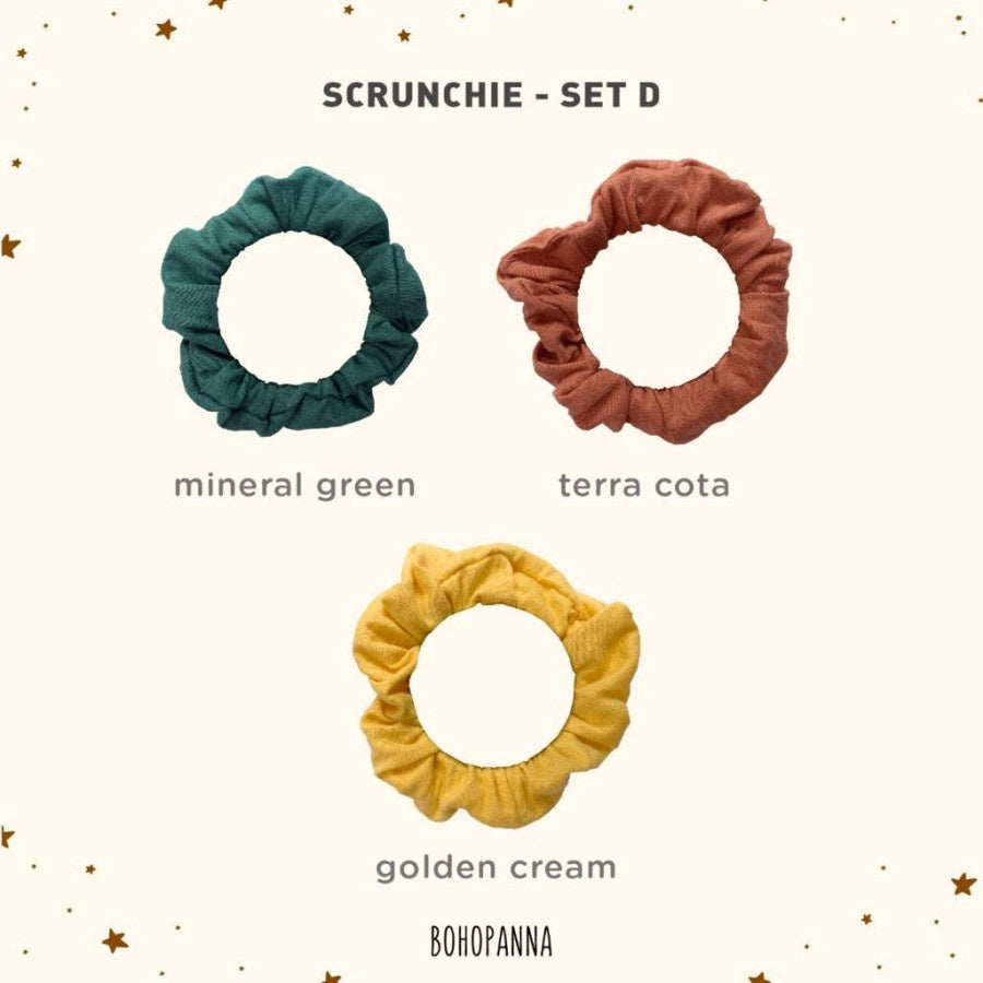 BOHOPANNA - SCRUNCHIES - SET OF THREE - Ikat rambut
