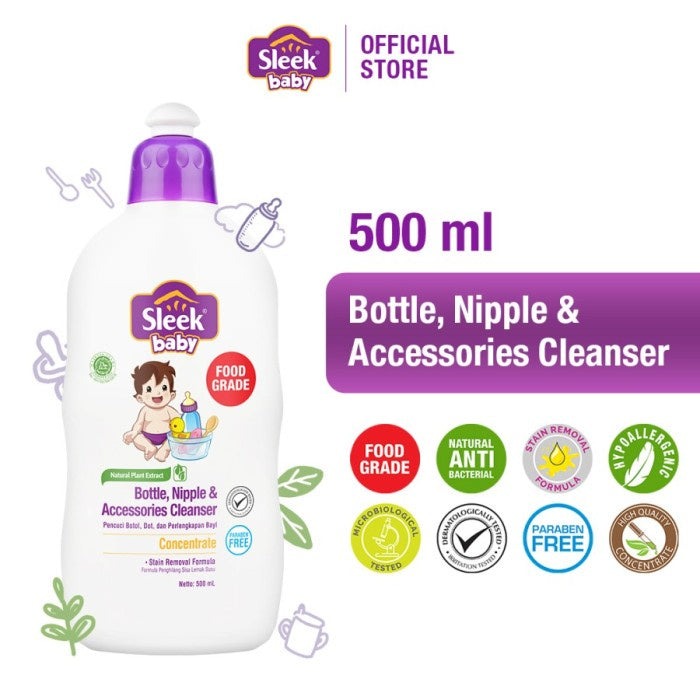 Sleek Baby Bottle Nipple & Accessories Cleanser Botol